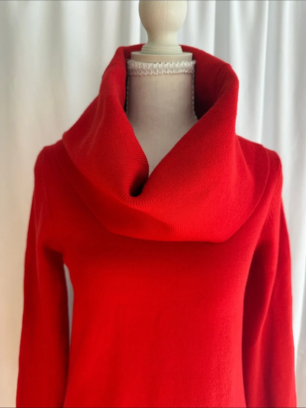 French Connection Red Cowl Neck Sweater